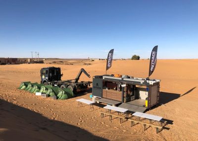 Service truck in the Desert during The Real Way to Dakar by Intercontinental Rally