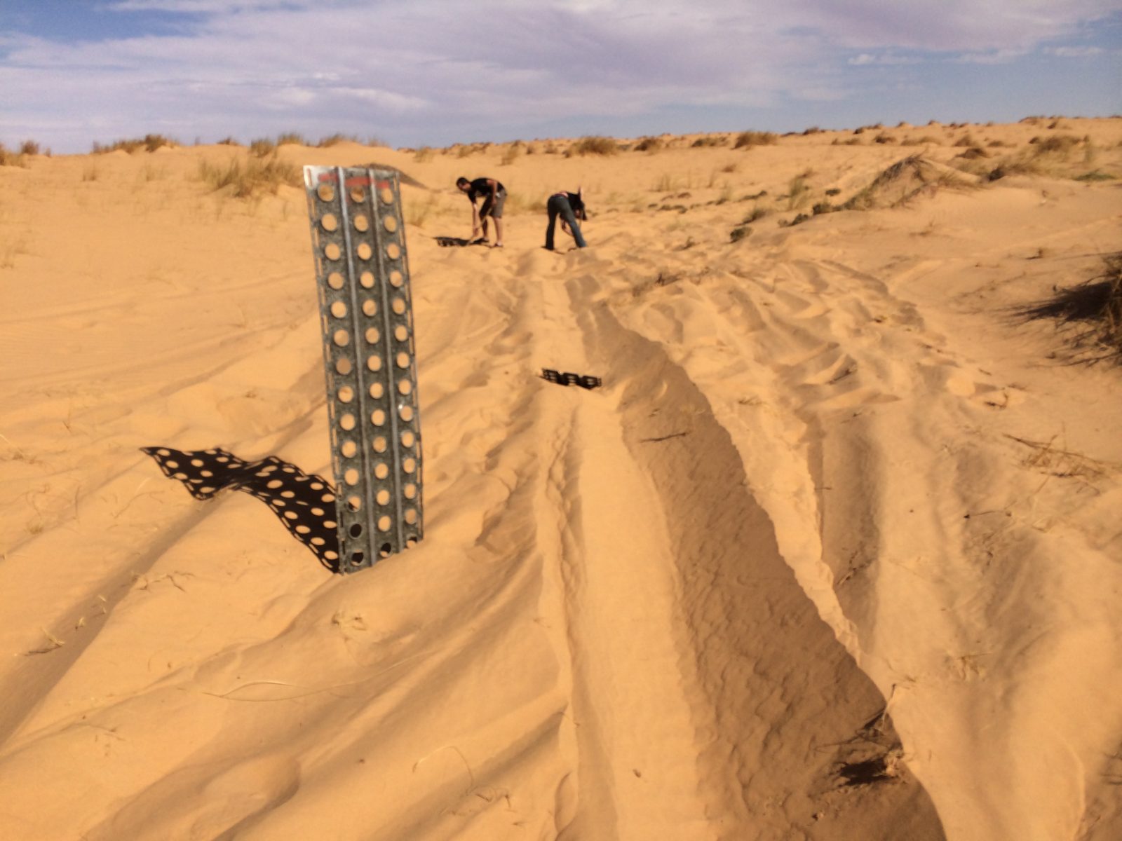 Digging in the desert during The Real Way to Dakar