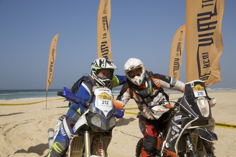 Finishing motorcycles in The Real Way to Dakar